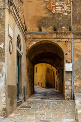 Colorful narrow streets in the medieval town of Campiglia Marittima in Tuscany - 4