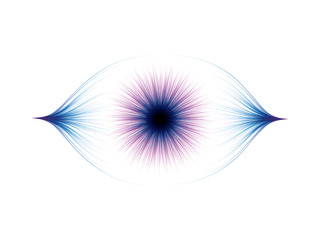 Fototapeta premium Vector eye iris form lines structure style isolated on white background in the concept of technology, science, future design element.