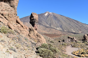Famous Roques de Garcia at the Teide Volcano Mountain in Tenerife, Europe