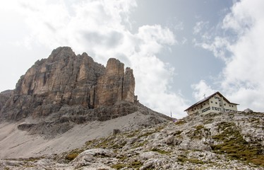 Berghütte Sella Stock Piz Boé Dolomiten Italien