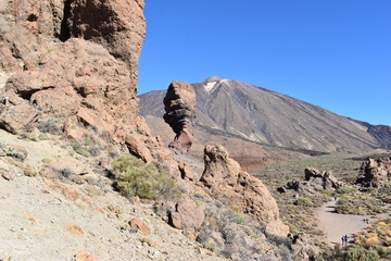 Famous Roques de Garcia at the Teide Volcano Mountain in Tenerife, Europe