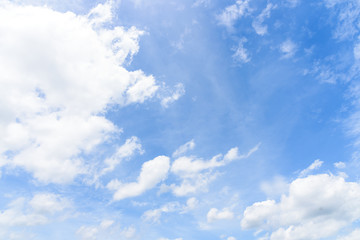 Naklejka na ściany i meble The nature of blue sky with cloud in the morning.