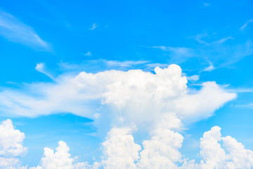 Naklejka na ściany i meble The nature of blue sky with cloud in the morning.