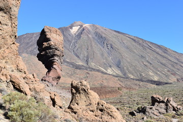 Famous Roques de Garcia at the Teide Volcano Mountain in Tenerife, Europe