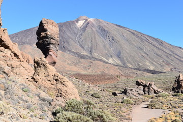 Famous Roques de Garcia at the Teide Volcano Mountain in Tenerife, Europe