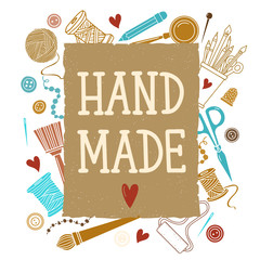 Arts and crafts sewing hand drawn supplies, tools - 230186444