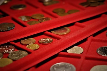 World coins assortment.