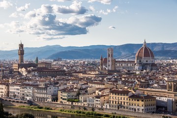 Fototapeta na wymiar Panorama Florenz Aussicht Wollen Dom