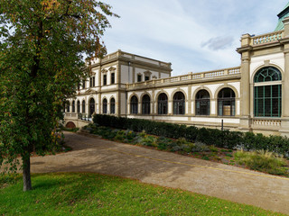 Obraz premium .Kurpark und Regentenbau im Staatsbad Bad Kissingen, Unterfranken, Franken, Bayern, Deutschland.