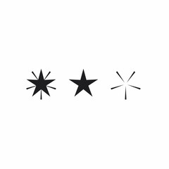 Fototapeta premium Vector black stars icon on white background