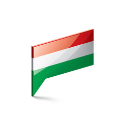 Hungary flag, vector illustration on a white background