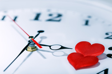 Time to love.  The concept of the time of love, the time of date, the wedding, the day of St. Valentine