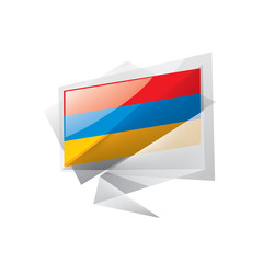 Armenia flag, vector illustration on a white background