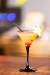 Barman preparing a cocktail