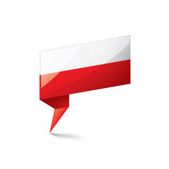 Poland flag, vector illustration on a white background