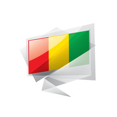 guinea flag, vector illustration on a white background