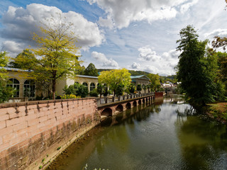 .Kurpark und Regentenbau im Staatsbad Bad Kissingen, Unterfranken, Franken, Bayern, Deutschland.