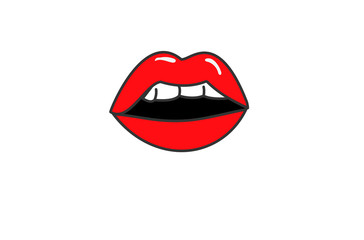 Vector of some red lips.