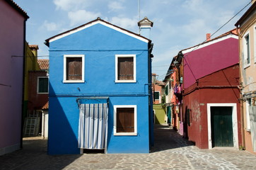 Fototapeta na wymiar Colorful houses on Burano Island