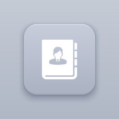 Diary, personal  notebook button, best vector