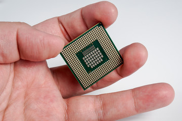 processor chip. PGA IC chip