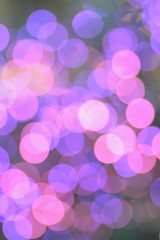 Background texture of Pink & Purple blurred Christmas lights
