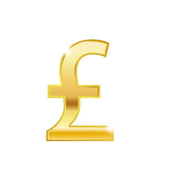 Vector money Great British Pound Sterling sign (Sterling coin icon) isolated on white background
