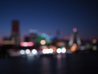 横浜　夜景　ボケ背景