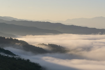 Vikos gorge Cloudy sea