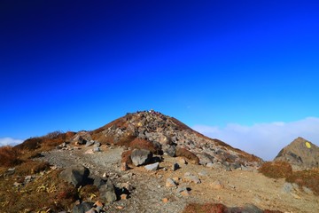 秋の久住山　大分・九重エリア