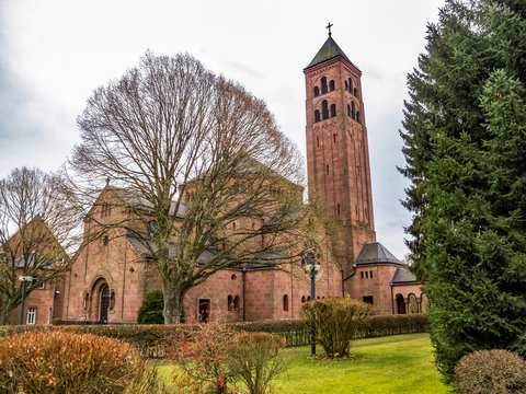 Evangelical Church of the Redeemer in Gerolstein an der Kyll Rhineland Palatinate, Germany, exterior November view