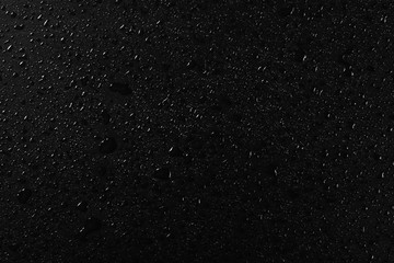 water drops on black background, abstract texture