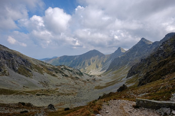 mountain panorama from top of Banikov peak in Slovakian Tatra mountains