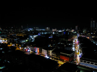 night light at downtown