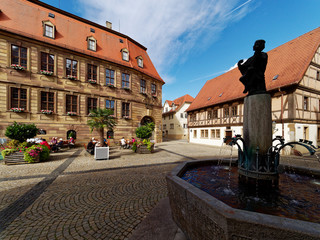 .Historisches Rathaus im Staatsbad Bad Kissingen, Unterfranken, Franken, Bayern, Deutschland.