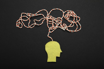 Person stress, chaos, adhd. Anxiety mind.