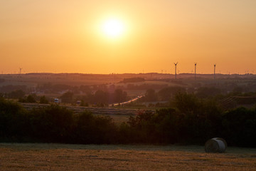 Abend über der Stadt Zeitz, Burgenlandkreis, Sachsen-Anhalt, Deutschland.....