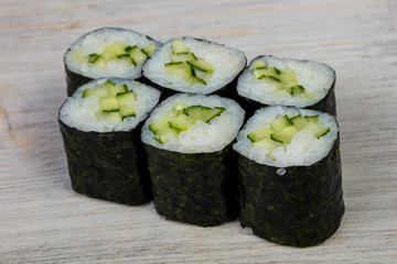 Japanese roll with cucumber
