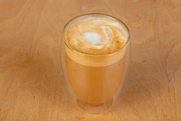 Coffee cappuccino in the glass