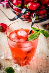 Iced strawberry drink