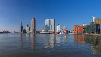 Fototapeta na wymiar Rotterdam skyline at daylight panoramic