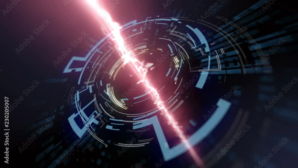 Aufkleber abstract digital composition. futuristic hud. high tech concept element. 3d rendering. 4k, ultra hd 