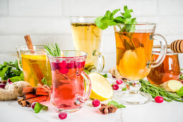 Various autumn winter herbal tea