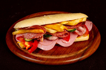 Panini with sausages