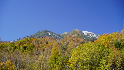 紅葉と乗鞍岳