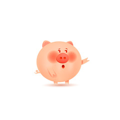 The year of the pig. Cute little pig.