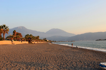 Fototapeta premium the end of the Mediterranean beach season
