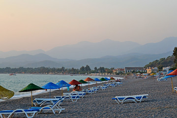 Fototapeta premium the end of the Mediterranean beach season