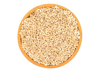 Barley groats in bowl