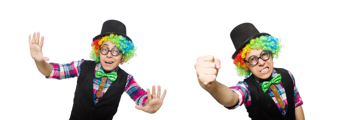 Clown isolated on the white background
